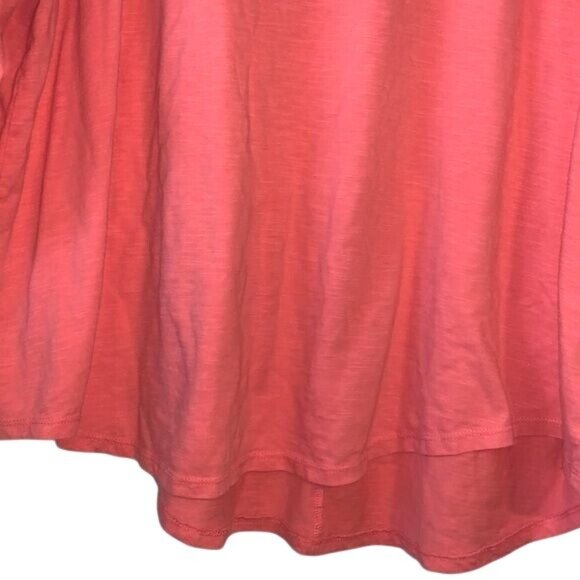 Lane Bryant Coral 3/4 Sleeve Ruched Tunic Top Plus Size 22/24 Cotton/Polyester W - Picture 6 of 9